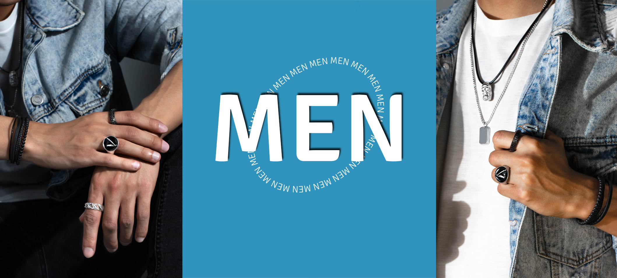 Anillo de calabera en acero dorado e plateado